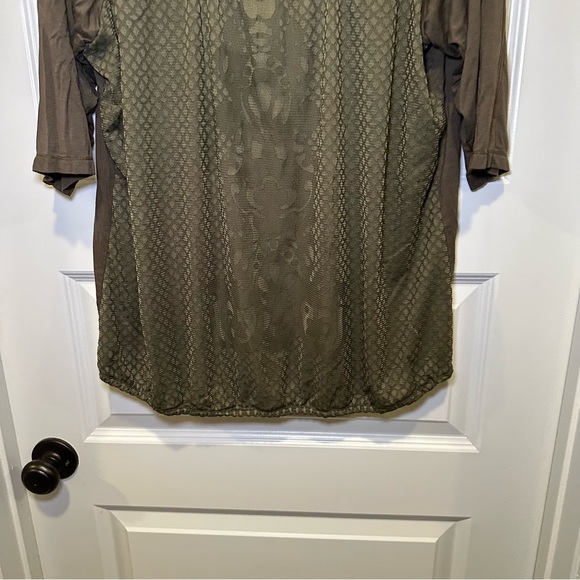 M.S.S.P. Green Scoop Neck 3/4 Sleeve Blouse size 2X - Picture 5 of 7